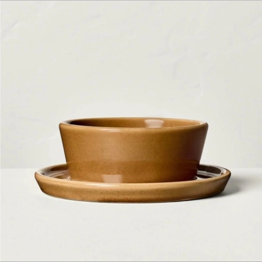 Set 2 | Glazed Ceramic Candle Holders Pumpkin - Hearth & Hand™ with Magnolia